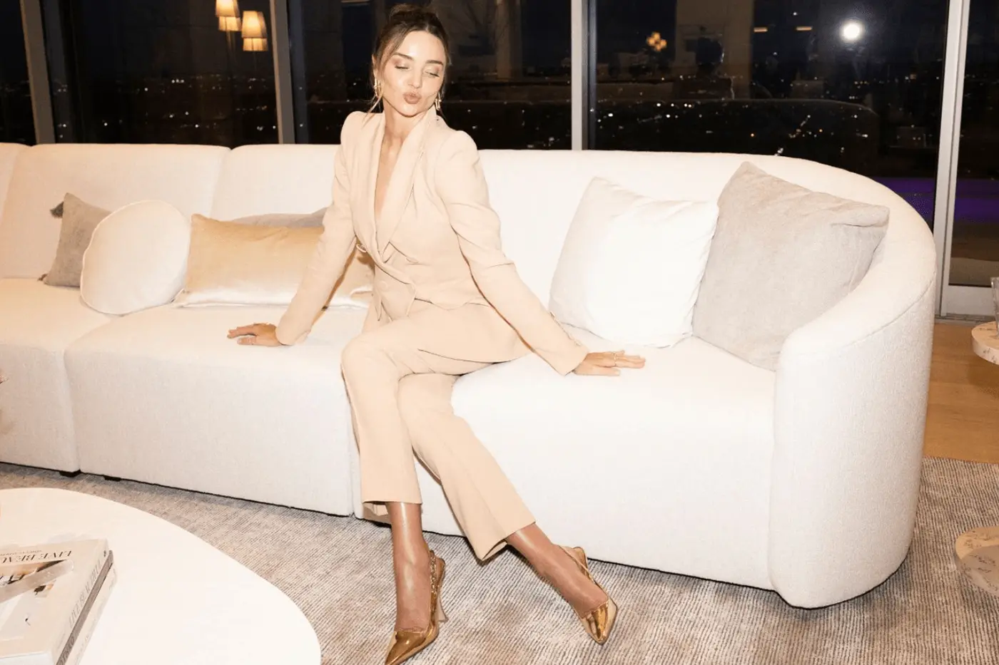 Miranda Kerr at her LA home for a Beauticate interview