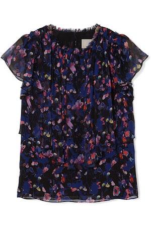 JASON WU FLORAL-PRINT SILK TOP