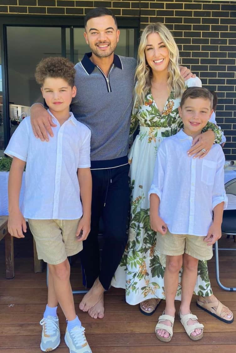 Guy Sebastian and his family celebrating festivities