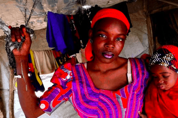  Image: @doctorswithoutborders 18-year-old Awa, with 1-year-old daughter, Amina, lives in the Dar Es-Salaam camp. She was forced to move when her home in Doron Baga, Nigeria, was destroyed by Boko Haram in 2015. Just one of the many people aided by the work of DWB.  