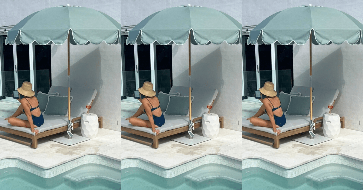Sunscreen and skincare products flat lay