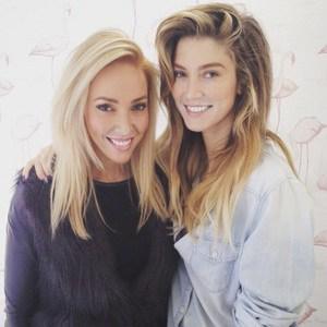 AJ and one of her best clients, Delta Goodrem