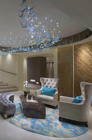 The spa uses decadent La Prairie skincare