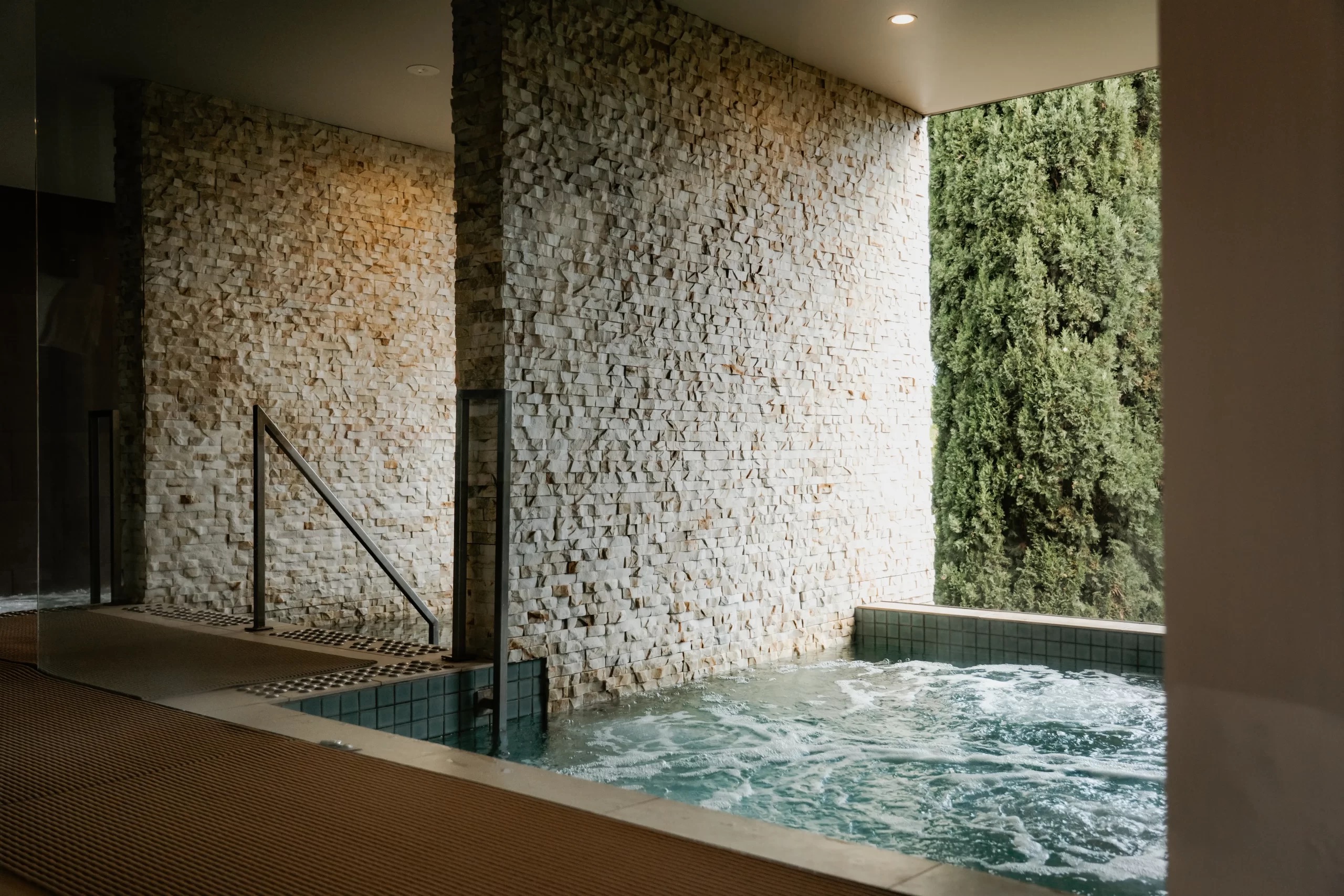 Outdoor mineral spa pools at The Mineral Spa, Hepburn Springs