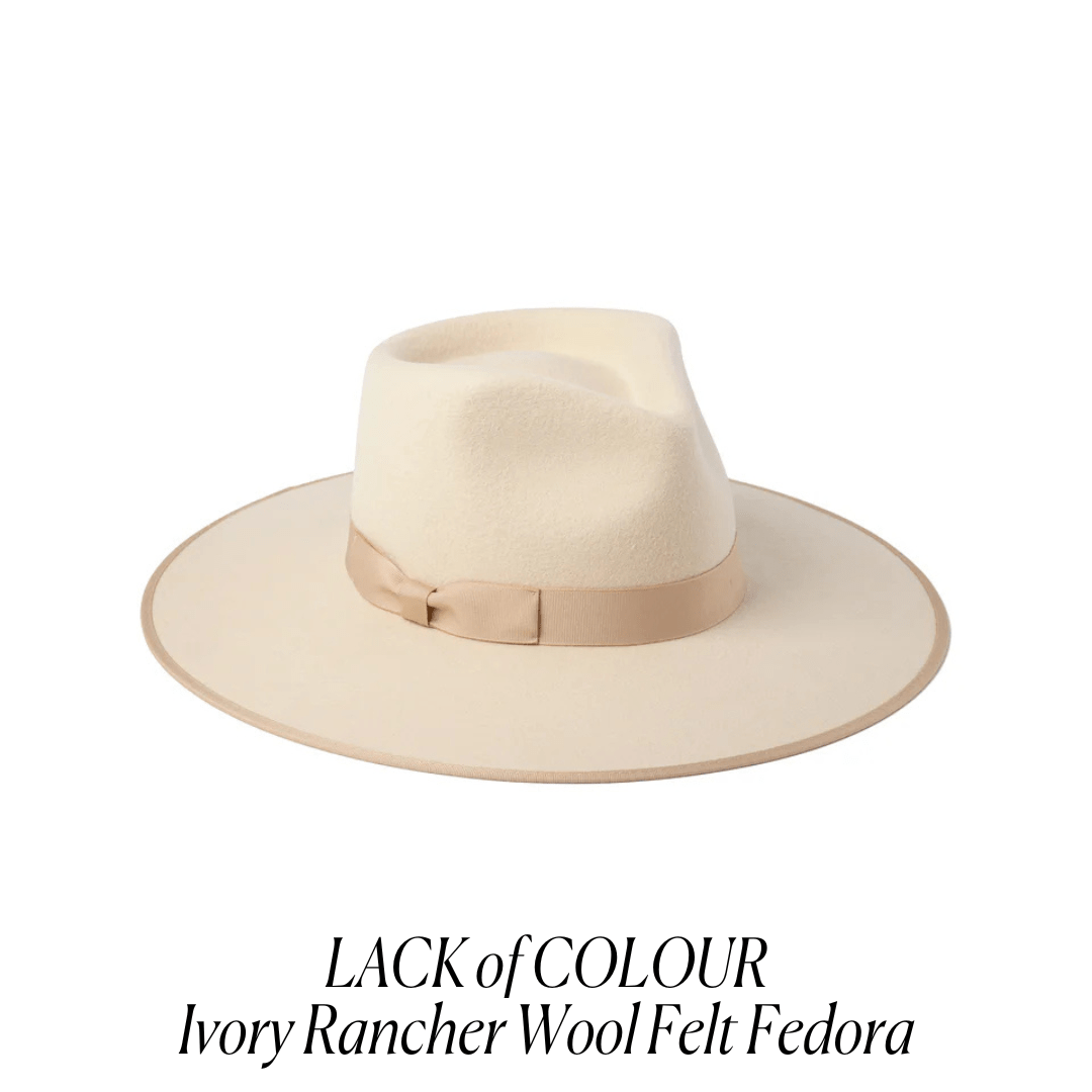 Cream felt fedora from the Sun Ranch style diary