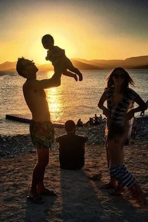 The Cantelo Family Enjoying the Superb Ibiza Sunset from Sunset Ashram