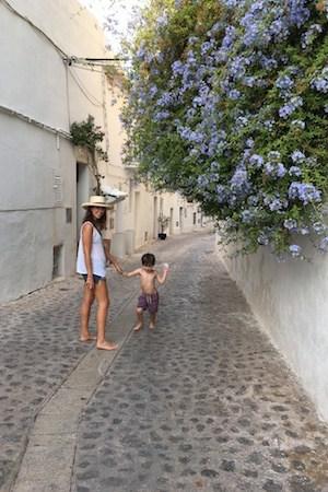 Sigourney and Max Enjoying a Stroll Through Dalt Vila