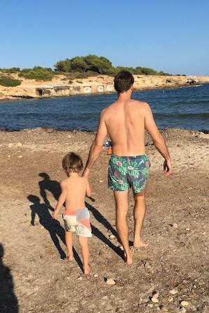 Max and Damien Off to Collect Seashells