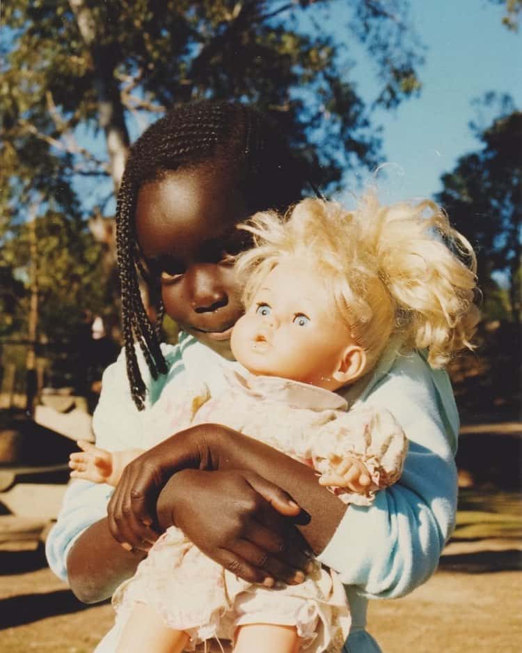 Atong as a child, the year her family arrived in Australia   Image: Instagram @atongatem