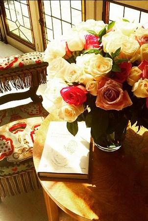 Rich Furnishings and Roses Aplenty Pepper Her Pad