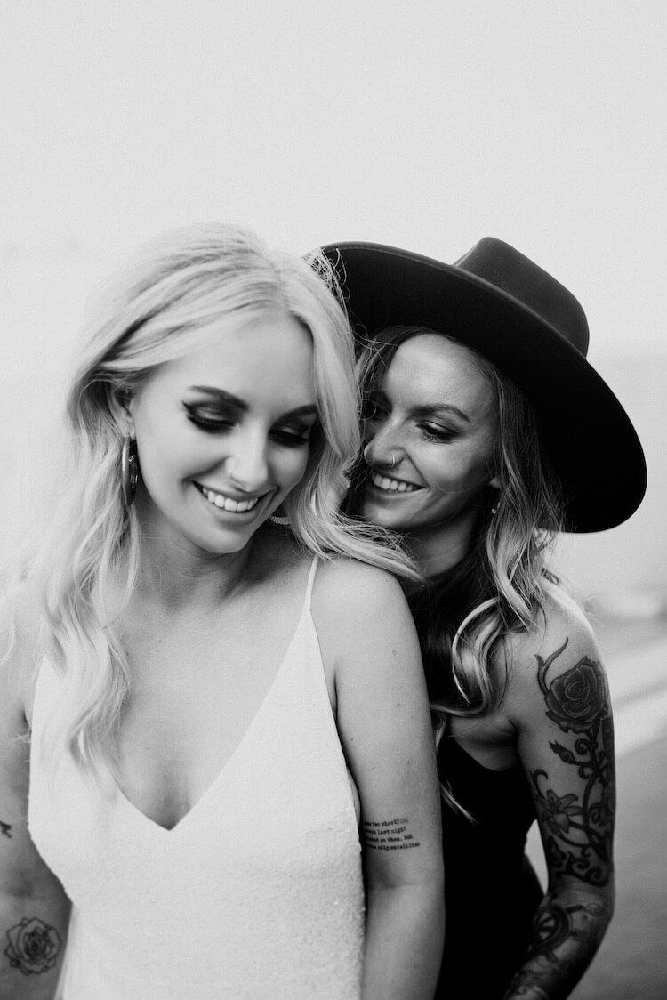 Millie (left) and Jessi (right) on their wedding day in 2019   Image: Sofia Linn of Enchanted Weddings